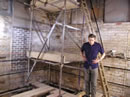 Photo: Scaffolding for work on the mobile phone aerials